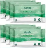 Presto! Gentle Moist Toilet Tissues - Aloe Vera-Flushable,(40 tissues x 6 Packs)