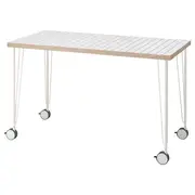 LAGKAPTEN / KRILLE desk, white anthracite/white, 120x60 cm