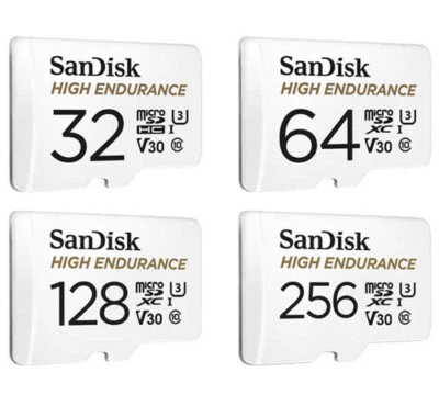 SanDisk High Endurance 100MB/s 256GB 128GB 64GB 32GB micro SD SDHC SDXC Card Lot