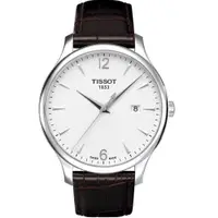 在飛比找PChome24h購物優惠-TISSOT TRADITION 復刻大三針腕錶-白 T06