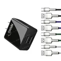 在飛比找ETMall東森購物網優惠-HANG C14 雙USB 2.1A快速充電器(黑)+倍思 