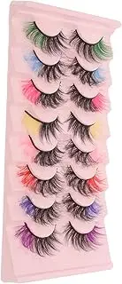 Ipetboom 8 Pairs Fluffy Eyelashes for Eye Makeup Natural Look Curl Lash Extensions for Cosplay Parties and Daily Wear Soft Faux Lashes for Women