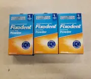 3 Pack - Fixodent Denture Adhesive Powder Extra Hold 2.7 Oz By Fixodent
