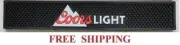 COORS LIGHT BAR RAIL MAT SPILL DRIP COASTER NEW