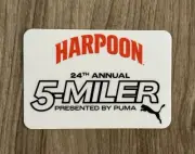 Authentic Harpoon 24th Annual 5-Miler Sticker Decal Puma Beer Running