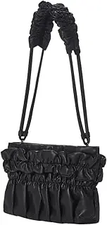[KWANI] Tate Ruched Mini Handbags PU Leather Cross Body Bag Clutch Purse Wristlet Wallet for Women 2 Types Straps