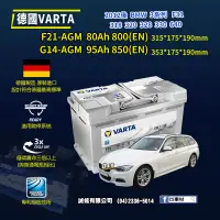在飛比找蝦皮購物優惠-CS車材-VARTA 華達電池 BMW 3系列 F31 31