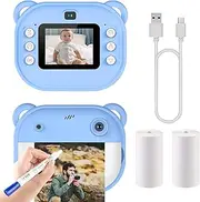 2400w Camera Instant Print - Fast Print Camera, Quick Image Camera | Thermal Printing 1080p Instant Cameras with Large Capacity, 1300mah Battery Capacity Instant Shot Camera for Kids Boys Age 3-12
