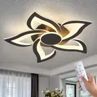 LED Ceiling Light with Remote, Modern Flush Mount Ceiling Light Fixtures, Bla...