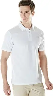 [TSLA] Men's Short Sleeve Polo Shirts, Regular fit Quick Dry Golf Shirts, Sports Performance Dri Flex Tech Solid Top Shirts