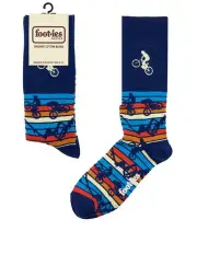 [Foot-ies] Mountain Bike Organic Cotton Socks in Dark Blue