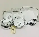 Corelle x Peanuts Snoopy &charlie Square 9 Set Dinnerware Plate Korea Bowl