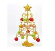 Christmas Season Tree Decoration Gifts Ball Tower Table Iron Holiday Stand Pine