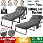 Thick Mattress Portable Stretcher Single Foldable Folding Bed Recliner Camping