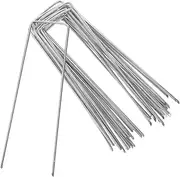 ANDRESLAD 25 Pack of 15cm Long Metal Ground Stakes -Proof for Landscape Fabric Garden Stake Tent Pegs Camping and Decorations