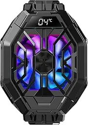 Black Shark Fun Cooler 2 Pro Cell Phone Cooler, Fast Cooling Cell Phone Refrigerator with Customized RGB Lighting, LED Temperature Display, Sleep Timer, Speed Settings for iOS/Android Phone (Black)