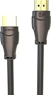 Laser Ultra High Speed HDMI 2.1 Cable 8K 60Hz 4K 120Hz 3M – Gold-Plated, eARC, VRR, Dynamic HDR, for PS5, Xbox Series X, 8K TVs, Projectors, Nvidia/AMD GPUs – Black