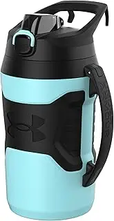 Under Armour Sports Water Jug, 64oz Insulated Water Bottle w/Handle, Half Gallon, Fence Hook, Leak Resistant, Baseball, Football & More