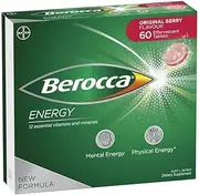 Berocca Energy Vitamin B & C Original Berry Flavour Effervescent Tablets 60 P...
