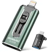 512GB Flash Drives Intended for iPhone, Memory Stick Storage for Photos and V...