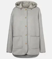 [Moncler] Moncler Wool and cashmere down jacket UK 16 grey