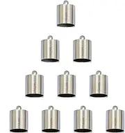 [Geardeangloow] 10pcs Brass End Bead Cap for 7mm 8mm Cord Jewelry Necklace Findings Silver