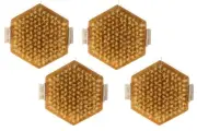 Burt's Bees Palm Grooming Ergonomic Brush Soft Natural Hemp Bristles Set of 4