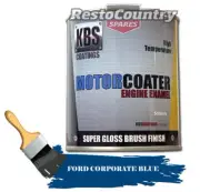 KBS Motor Coater Engine Enamel 500ml FORD CORPORATE BLUE 1967-on High Temp Paint