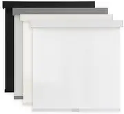 AOSKY Light Filtering Roller Shades Cordless Blinds for Windows, Free-Stop Shades with Valance, 99% Blackout, Thermal Insulated Fabric, UV Protection, Natural Woven Blinds（21" W x 72" H, White）