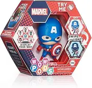 WOW! PODS Avengers Collection - Captain America | Superhero Light-Up Bobble-Head Figure | Official Marvel Collectable Toys & Gifts