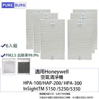 在飛比找momo購物網優惠-【PUREBURG】6入組-適用Honeywell HPA-