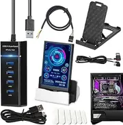 Sensor Panel Display PC - AIDA64 Display Monitor for Computer,3.5-inch IPS USB Auxiliary Screen CPU GPU RAM Hard Disk Parameter Monitoring