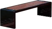 Outdoor Park Bench Outdoor Park No Backrest Bench, Steel Frame with Plastic Wood Sitting Surface, Mall Public Seating Patio Garden Bench(X-Large)