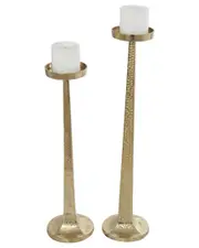 Peyton Lane Set of 3 Tall Hammered Decorative Candle Holders