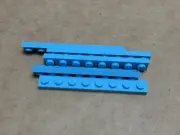 LEGO Parts - Medium Azure Plate 1 x 8 - No 3460 - QTY 5