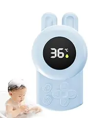 Baby Bath Temperature Gauge - Cute Rabbit Waterproof Digital Temp Gauge Floating Toy,Room Bathtub Temperature Monitoring Sensor with Cartoon Design for Birthday