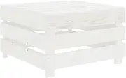 Garden Pallet Table White Wood Outdoor, Folding, Portable, Round, Small, Patio Tables - Pine Wood