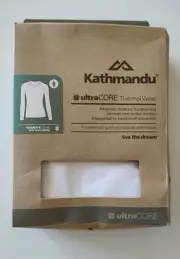 Kathmandu Ladies Thermal UltraCORE Long Sleeve Top Size 8 / S BNWT NEW White