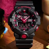 在飛比找Yahoo奇摩購物中心優惠-CASIO 卡西歐 G-SHOCK 經典黑紅時尚雙顯腕錶 母