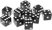 Set of 10 6-Sided Numbers Dice Dice Game Tools All 10 Colors can be Selected -Black Useful