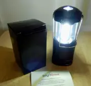 BrightEase Mini Pop-up Lantern w Spotlight & 4 AAA Batteries + Gift Box-black