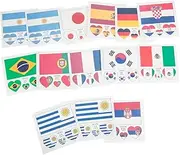 Kisangel Flag Sticker Face Patch 13 Sets of Decorative Country Flags for Sports Fans and Parties