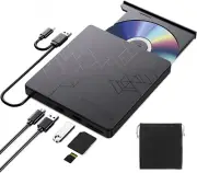 ORIGBELIE External DVD Drive, CD Drive USB 3.0 Typle C CD/DVD ROM +/-RW Adapt...