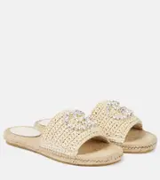 [Gucci] Gucci Interlocking G espadrille slides AU 8 white