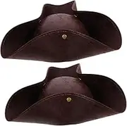 GLSTOY 2pcs Stylish Pirate Hats Tricorn Hat for Halloween Parties Fun Pirate Costume Accessory Comfortable Durable Design for Themed Events Masquerades