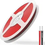 20M/65.6FT Electrical Wire Cable 22AWG, 2 Pin Black Red, DC Extension for LED Strips