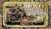 Alabama State Monument Gettysburg American Civil War themed LARGE Iron on patch