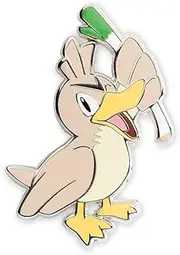 Center: Farfetch'd Pokémon Pin, One Size, zinc alloy / hard enamel, no gemstone