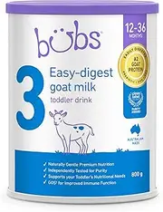 Bubs Goat Milk Toddler Drink Stage 3, Toddlers 12-36 Months, Proudly Australian Made with Goat Milk, 800g