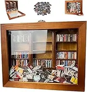 TABTAG Anxiety Book Shelf|Shake Off Your Anxiety,Miniature Display Shelf,Contains 200 Miniature Book Models,Antique Style Gift Decoration Mini Bookshelf